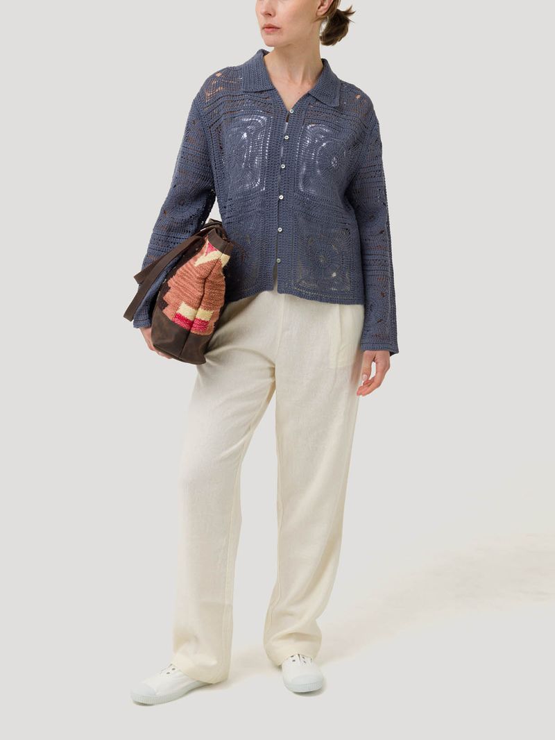 Sweater Algodón Orgánico Mujer Laia Azul Rockford