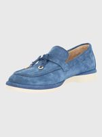 Mocasin Mujer Cuero Margott Azul