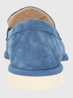 Mocasin Mujer Cuero Margott Azul