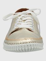 Zapatilla Mujer Cuero Petals Metalizada