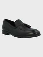 Mocasin Hombre  Italiano Cuero Abete Negro