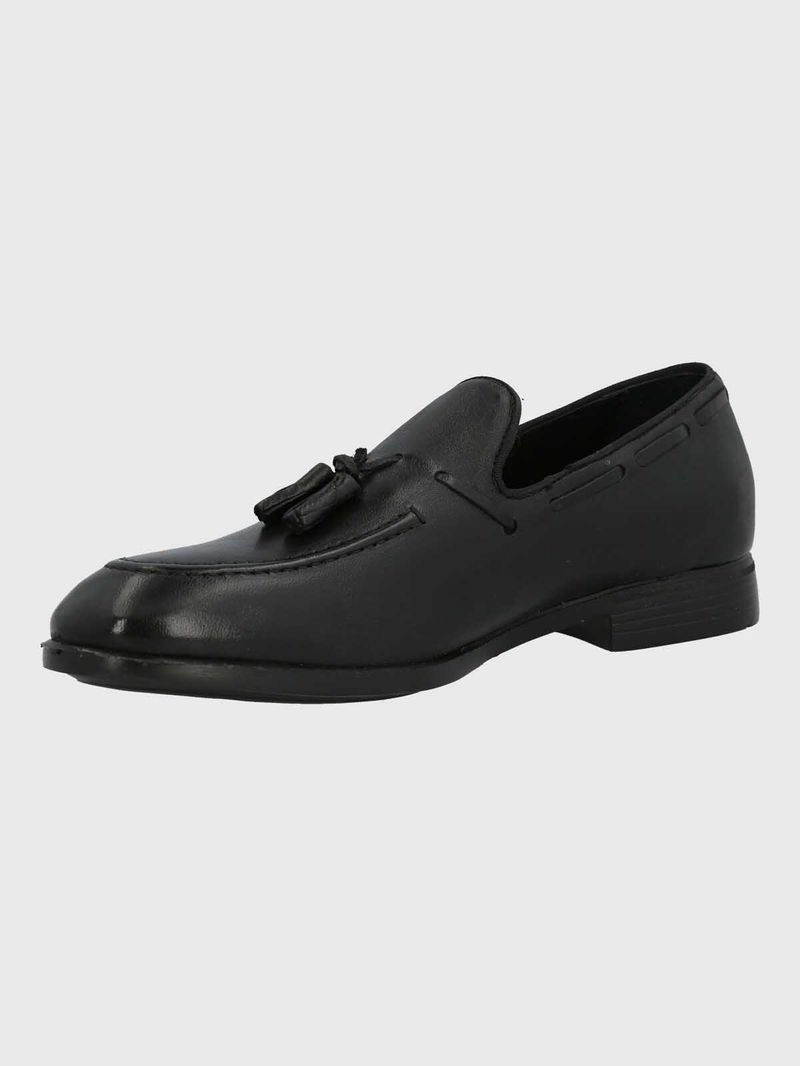 Mocasin Hombre  Italiano Cuero Abete Negro