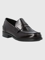 Mocasin Mujer Italiano Cuero Rozato Burdeo