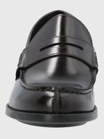 Mocasin Mujer Italiano Cuero Rozato Burdeo