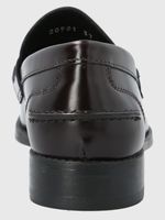 Mocasin Mujer Italiano Cuero Rozato Burdeo