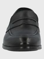 Mocasin Hombre Italiano Cuero Ulivo Negro
