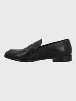 Mocasin Hombre Italiano Cuero Ulivo Negro