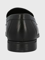 Mocasin Hombre Italiano Cuero Ulivo Negro