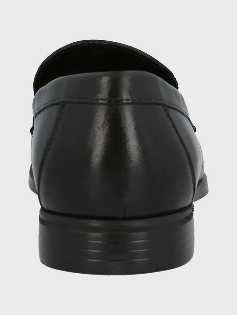 Mocasin Hombre Italiano Cuero Ulivo Negro