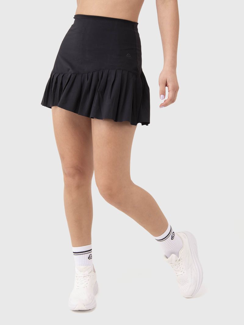 Falda Mujer Plisada Negra Bsoul