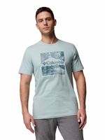 Polera Manga Corta Hombre CSC Seasonal Logo Celeste Columbia