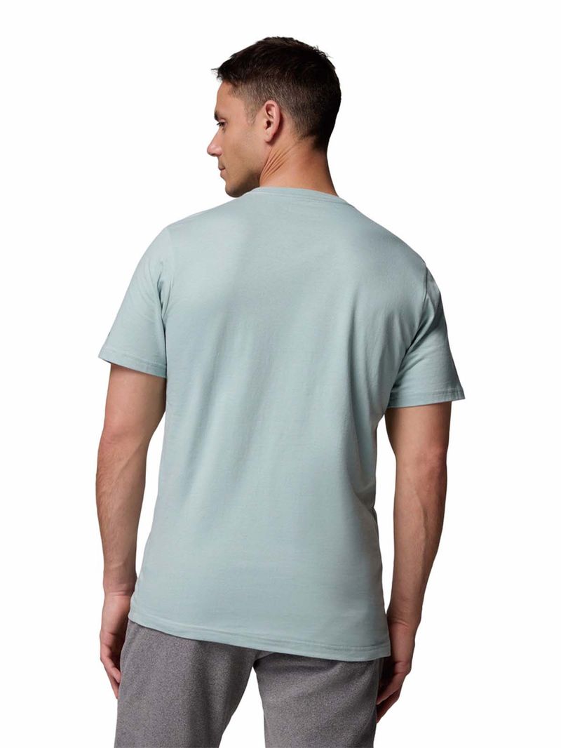 Polera Manga Corta Hombre CSC Seasonal Logo Celeste Columbia