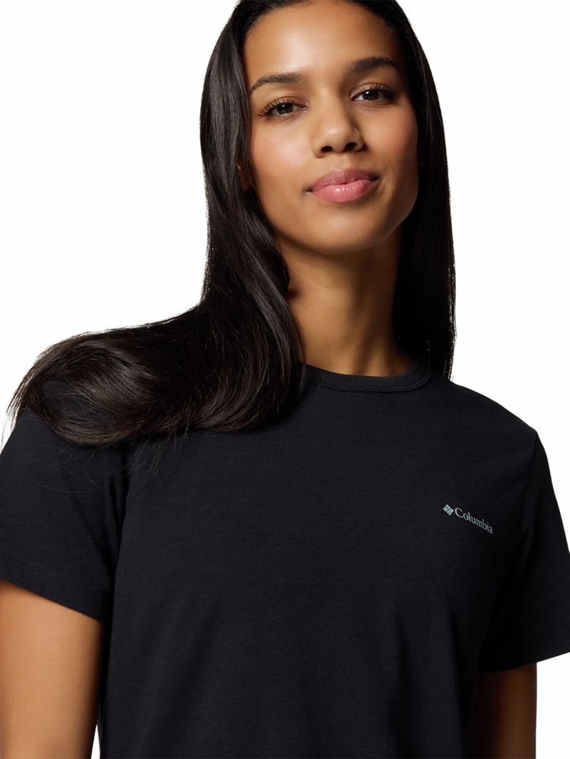 Polera Manga Corta Mujer Sun Trek II Negro Columbia