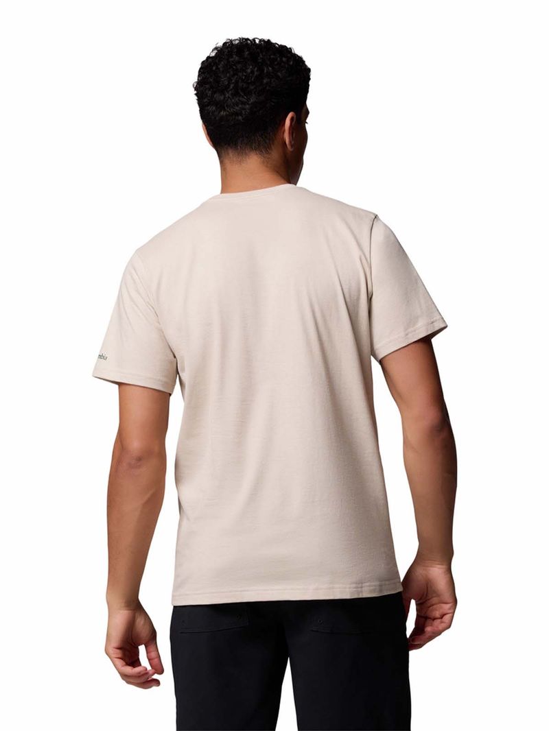 Polera Manga Corta Hombre CSC Seasonal Logo Gris Columbia