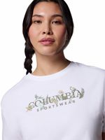 Polera Manga Corta Mujer Rolling Bend Graphic Blanco Columbia