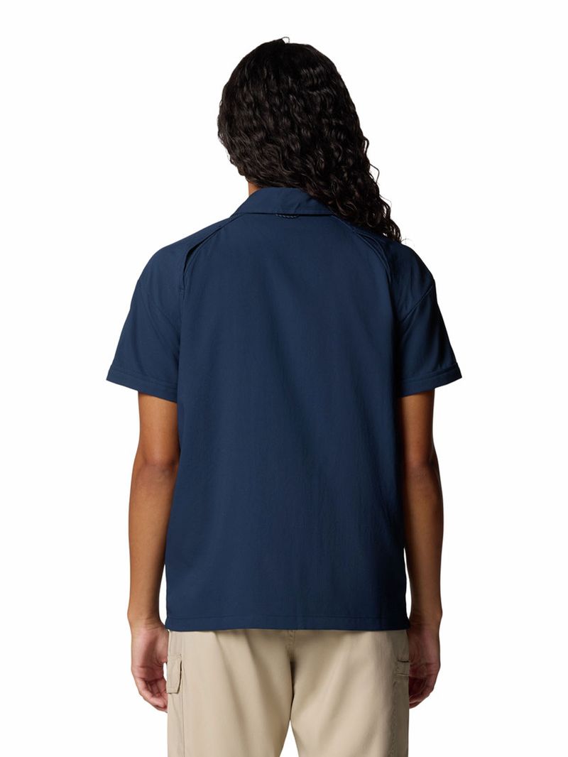 Camisa-Manga-Corta-Mujer-Silver-Ridge-Utility-Azul-Columbia