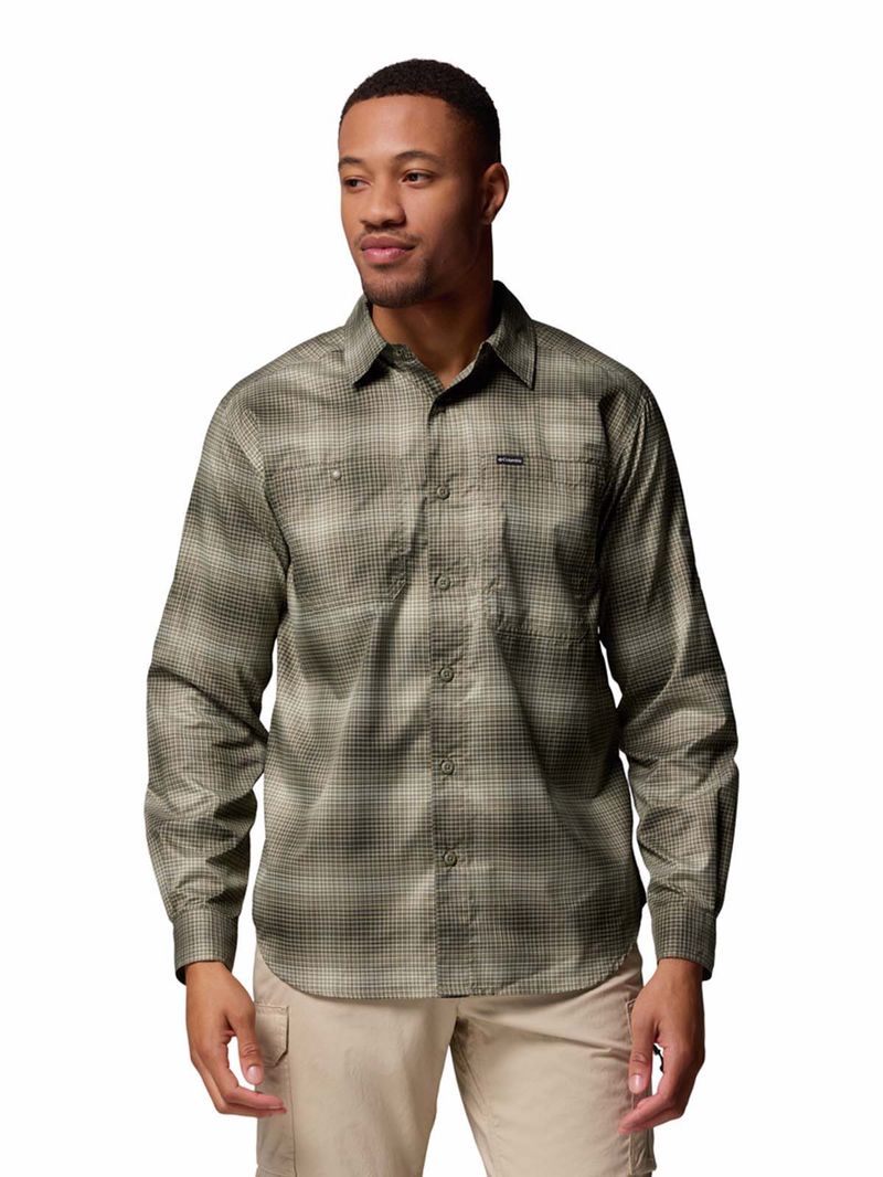 Camisa Manga Larga Hombre Silver Ridge Utility Verde Columbia