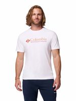 Polera Manga Corta Hombre Csc Basic Logo Blanco Columbia