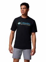 Polera Manga Corta Hombre CSC Basic Logo Negro Columbia
