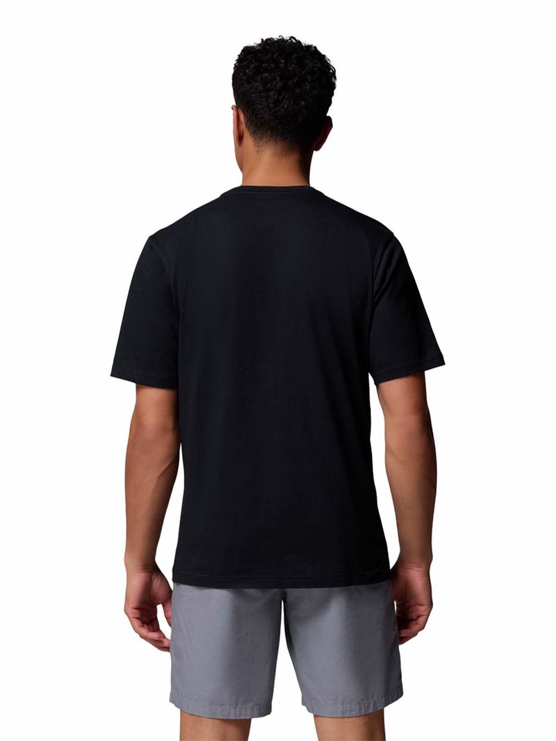 Polera Manga Corta Hombre CSC Basic Logo Negro Columbia