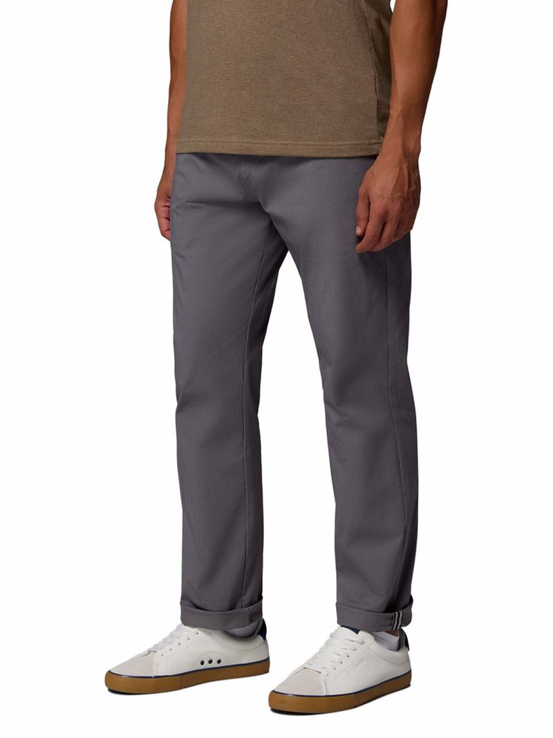 Pantalón Hombre Roc 5 Pocket Gris Columbia