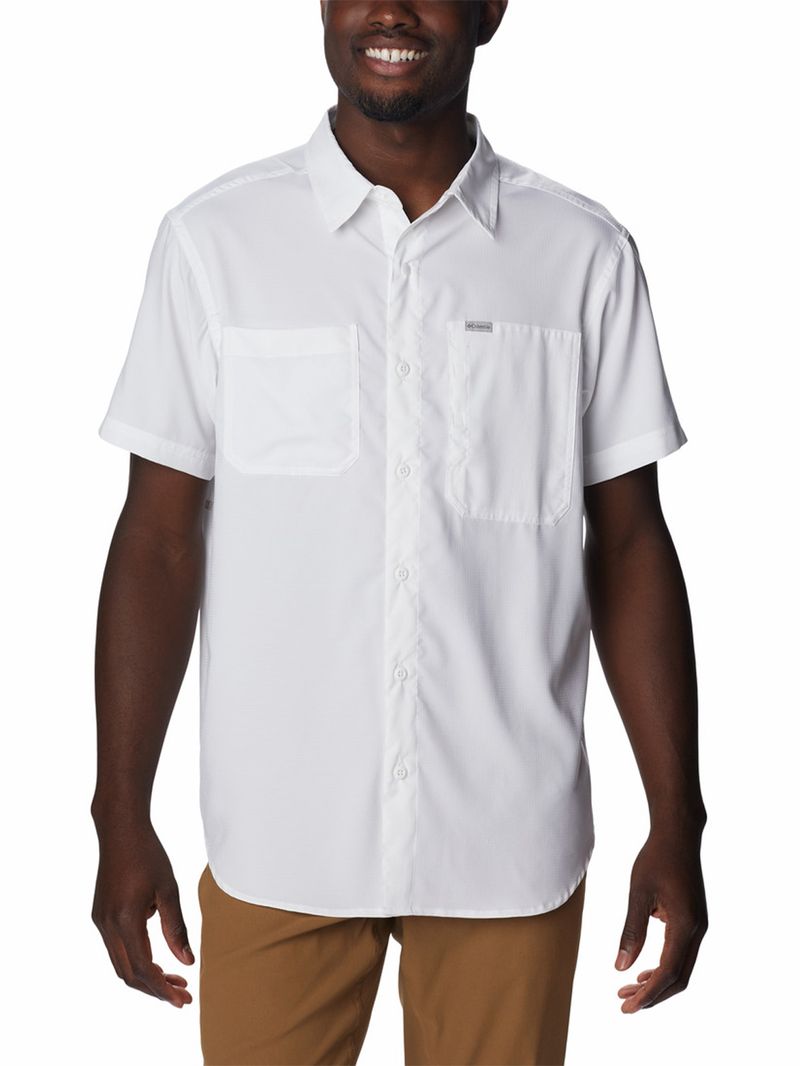 Camisa Manga Corta Hombre Silver Ridge Utility Blanco Columbia