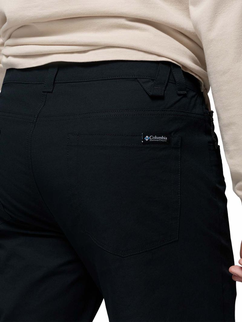 Pantalón Hombre Roc 5 Pocket Negro Columbia