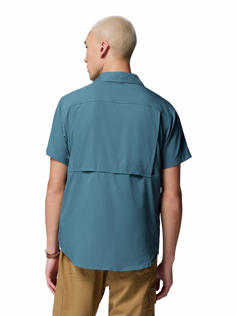 Camisa Manga Corta Hombre Silver Ridge Azul Columbia