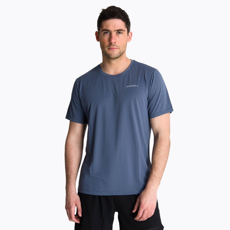 Polera Manga Corta Hombre Birdsville Gris Oscuro Merrell