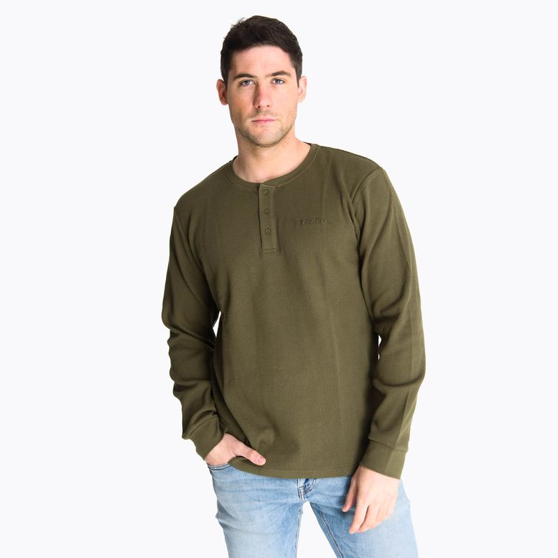 Polera-Manga-Larga-Hombre-Waffle-Verde-Oscuro-Merrell