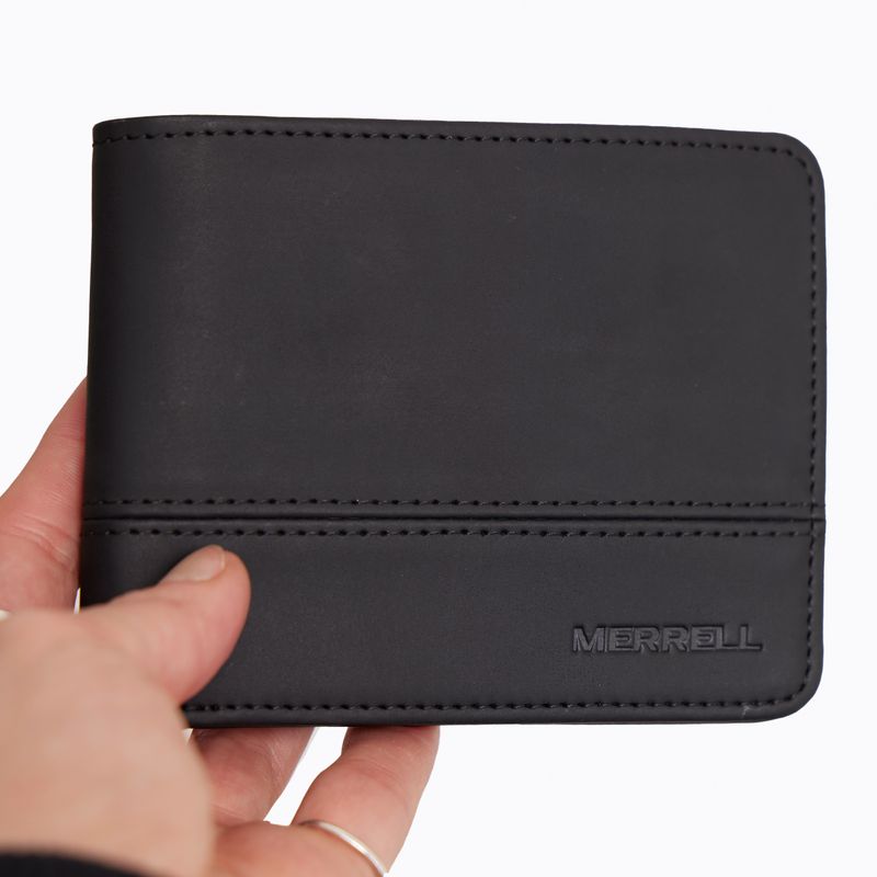 Billetera Unisex Boston Recycled Leather Negro Merrell