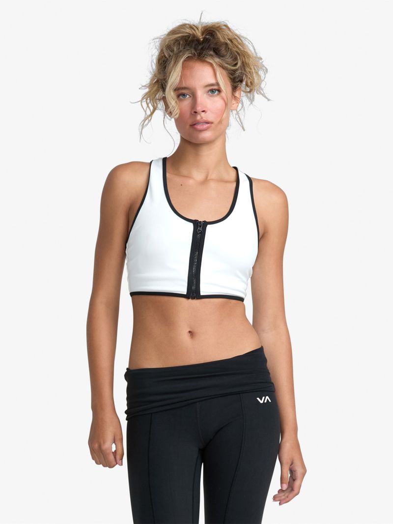 Peto Mujer Aren Zip Up Sport Blanco RVCA