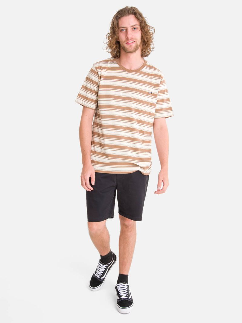Polera m/c Hombre Stripe Café Burton