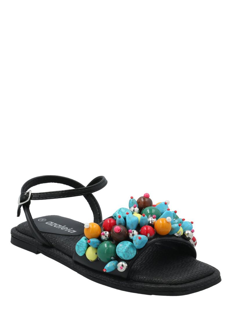Sandalia Mujer Anneta Negro Azaleia