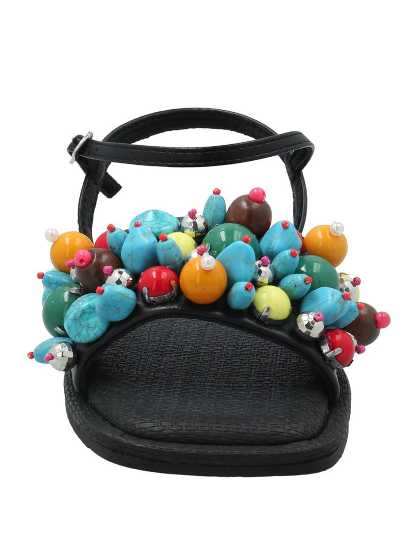 Sandalia Mujer Anneta Negro Azaleia