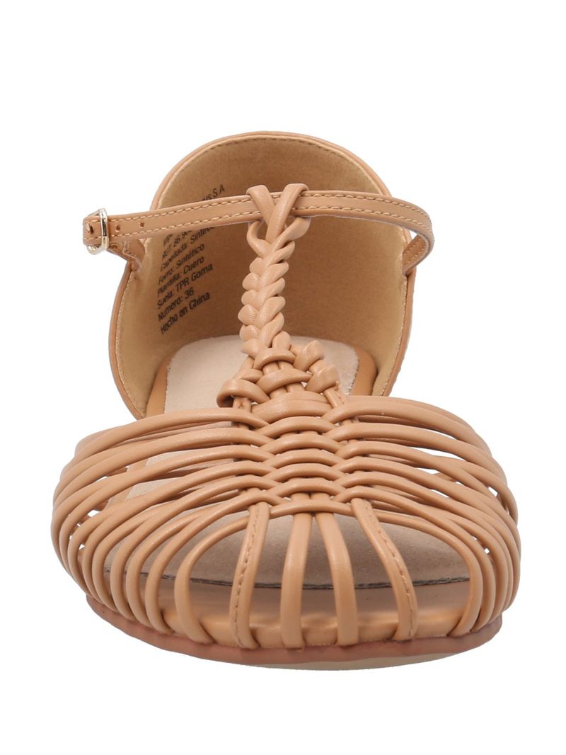 Sandalia Mujer Orna Camel Azaleia