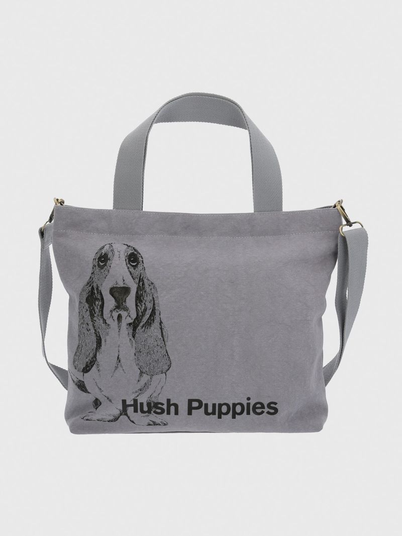Cartera Textil Mujer Canvasdog Tote Gris Hush Puppies