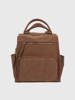 Cartera Mochila Ecocuero Mujer Dated  Backbag Café Hush Puppies