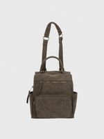 Cartera Mochila Ecocuero Mujer Dated  Backbag Café Hush Puppies