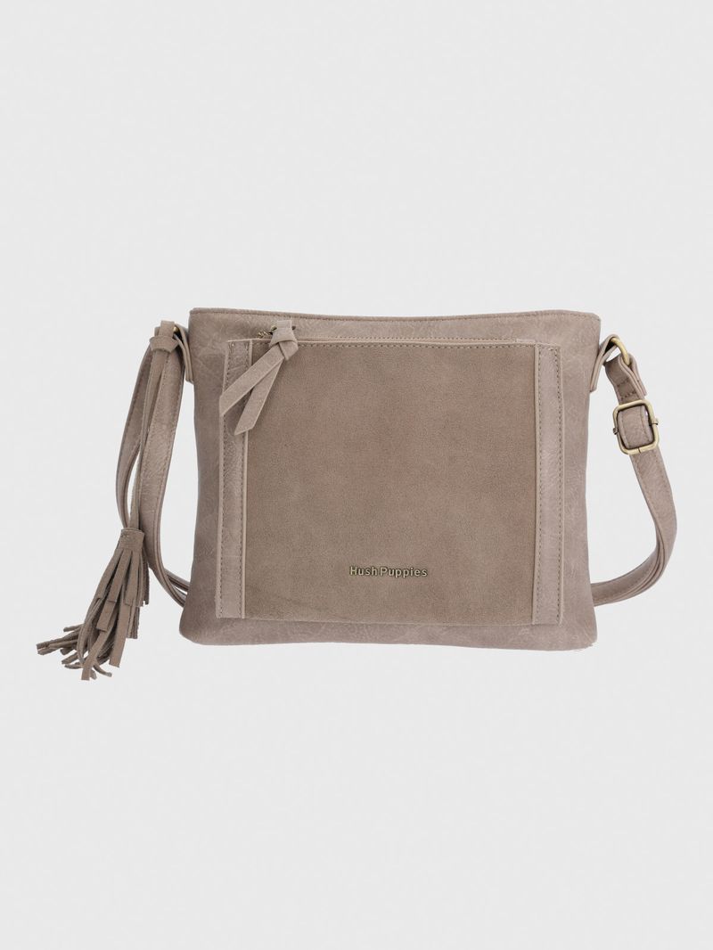 Cartera Ecocuero Mujer Lek Cross Café Hush Puppies