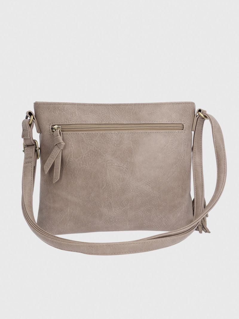Cartera Ecocuero Mujer Lek Cross Café Hush Puppies