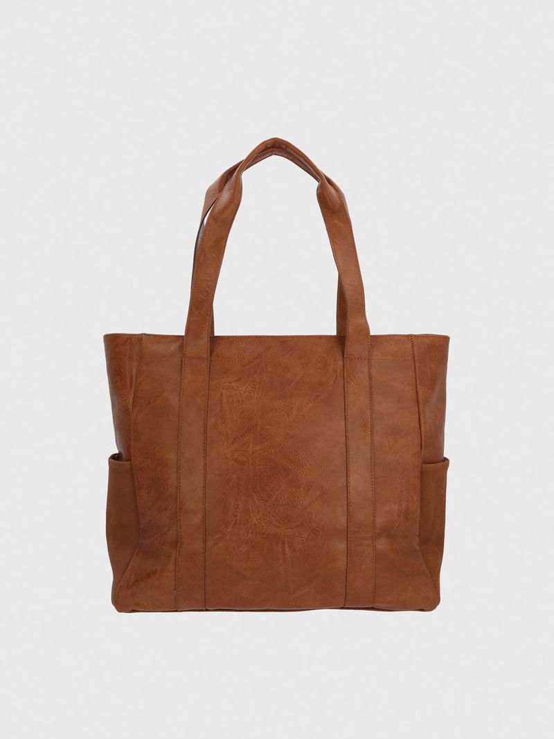 Cartera Ecocuero Mujer Lester Tote Café Hush Puppies