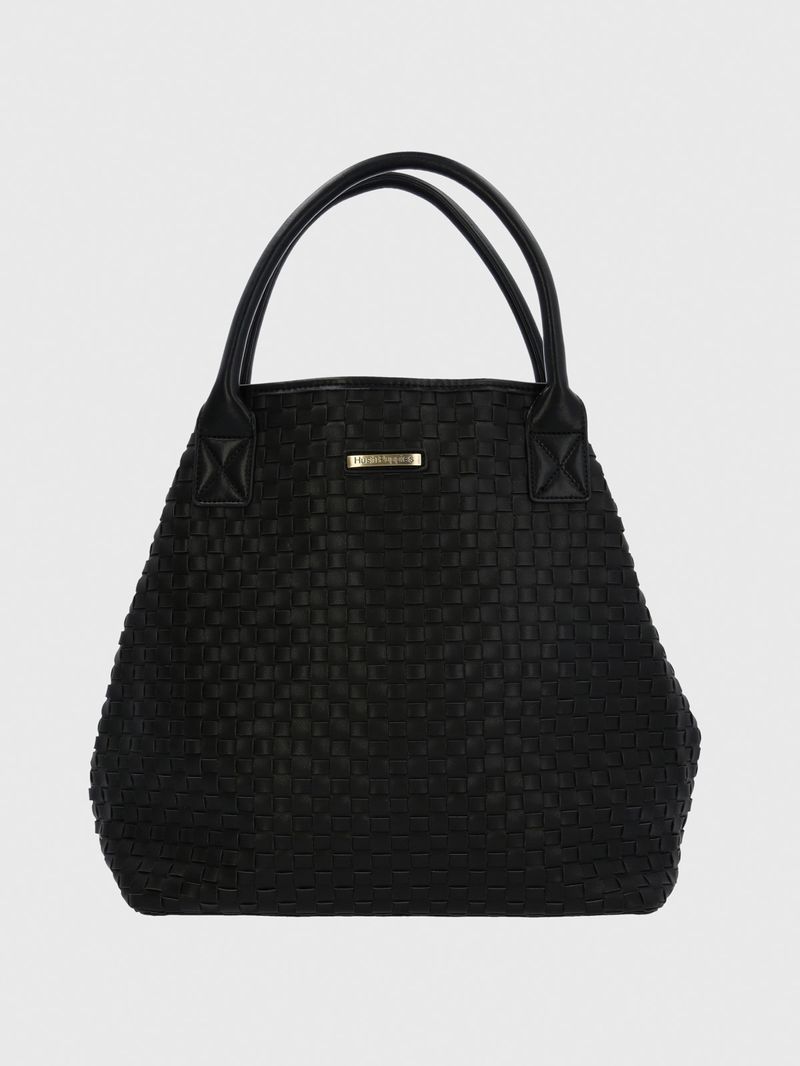 Cartera Ecocuero Mujer Bratt Tote Negro Hush Puppies