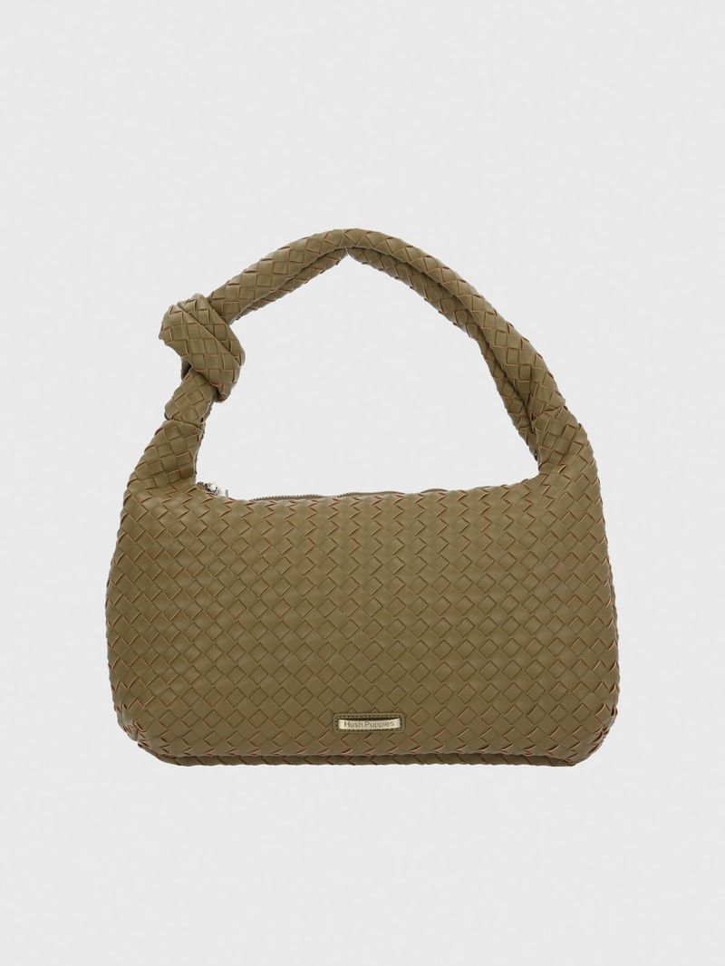 Cartera Ecocuero Mujer Brann Hobo Verde Hush Puppies