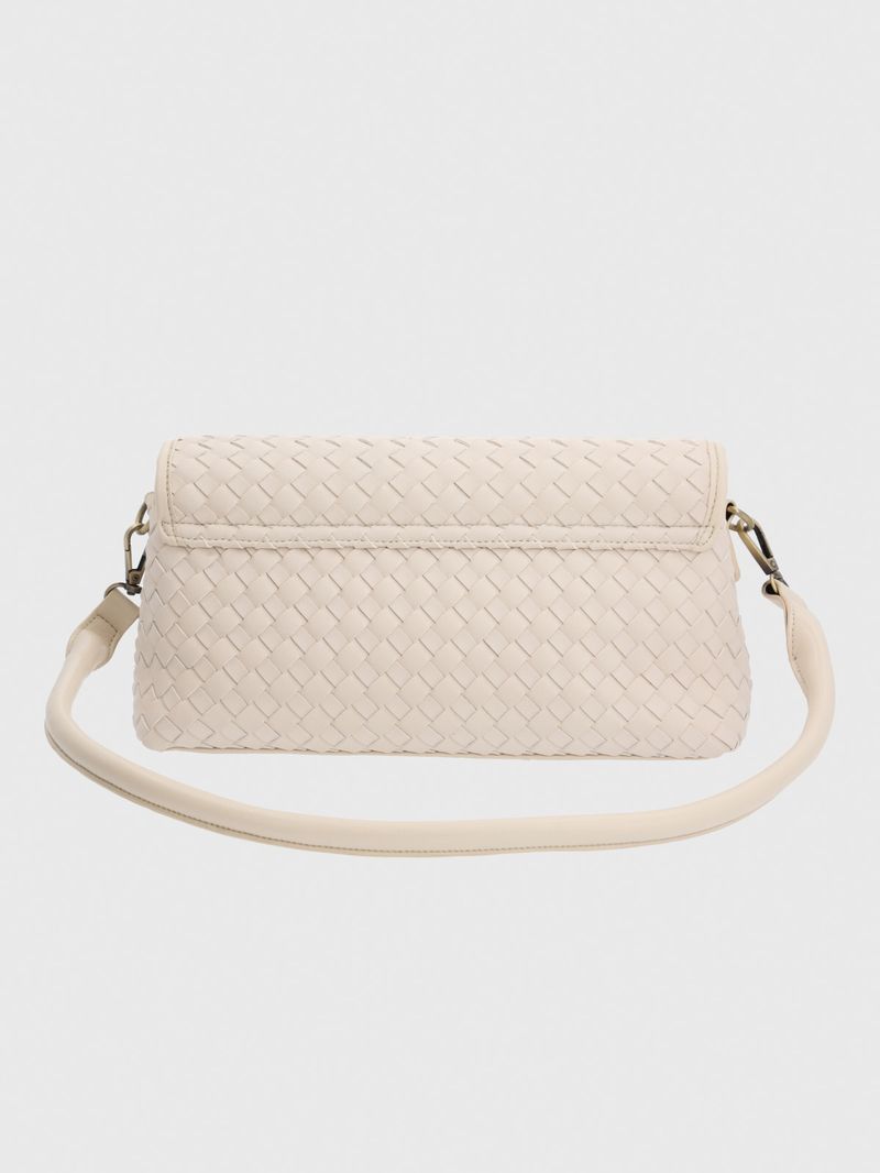 Cartera Ecocuero Mujer Brass Bag Blanco Hush Puppies