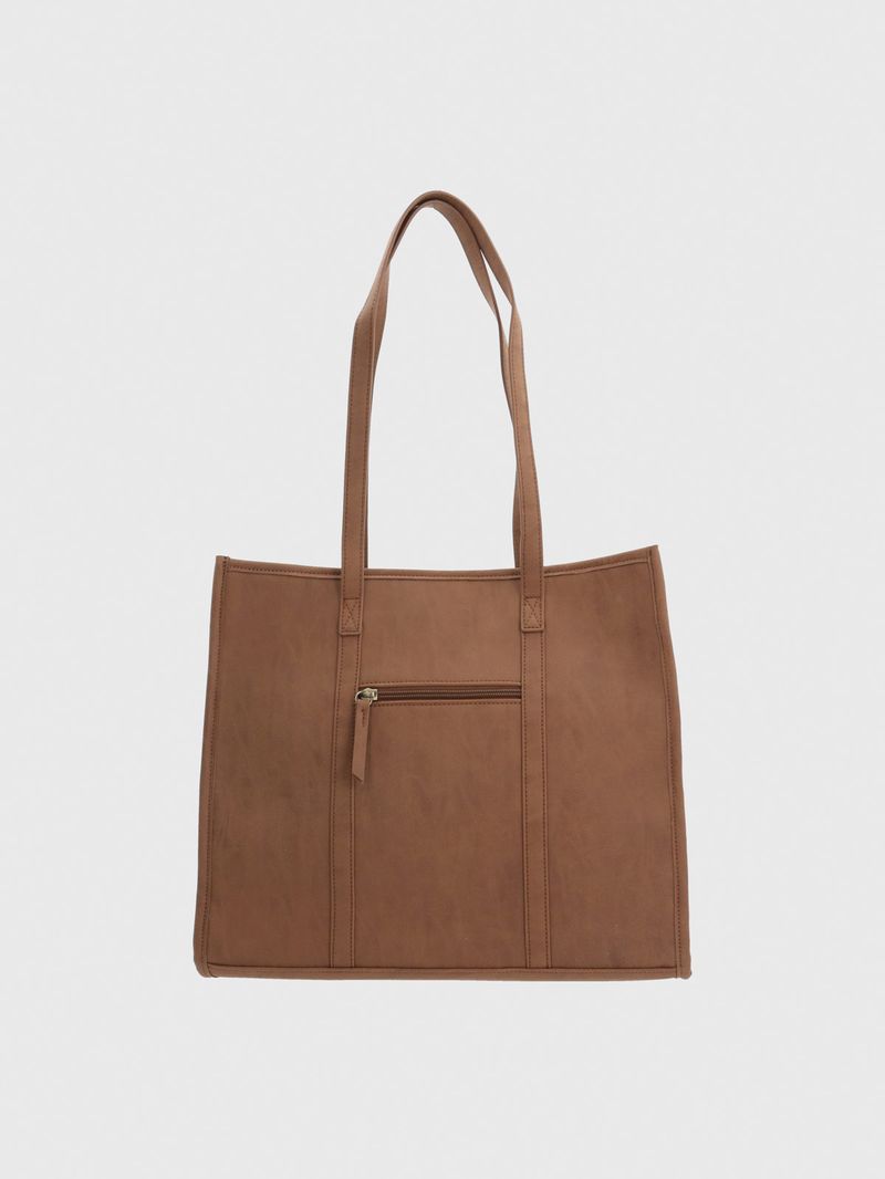 Cartera Ecocuero Mujer Dann Tote Café Hush Puppies