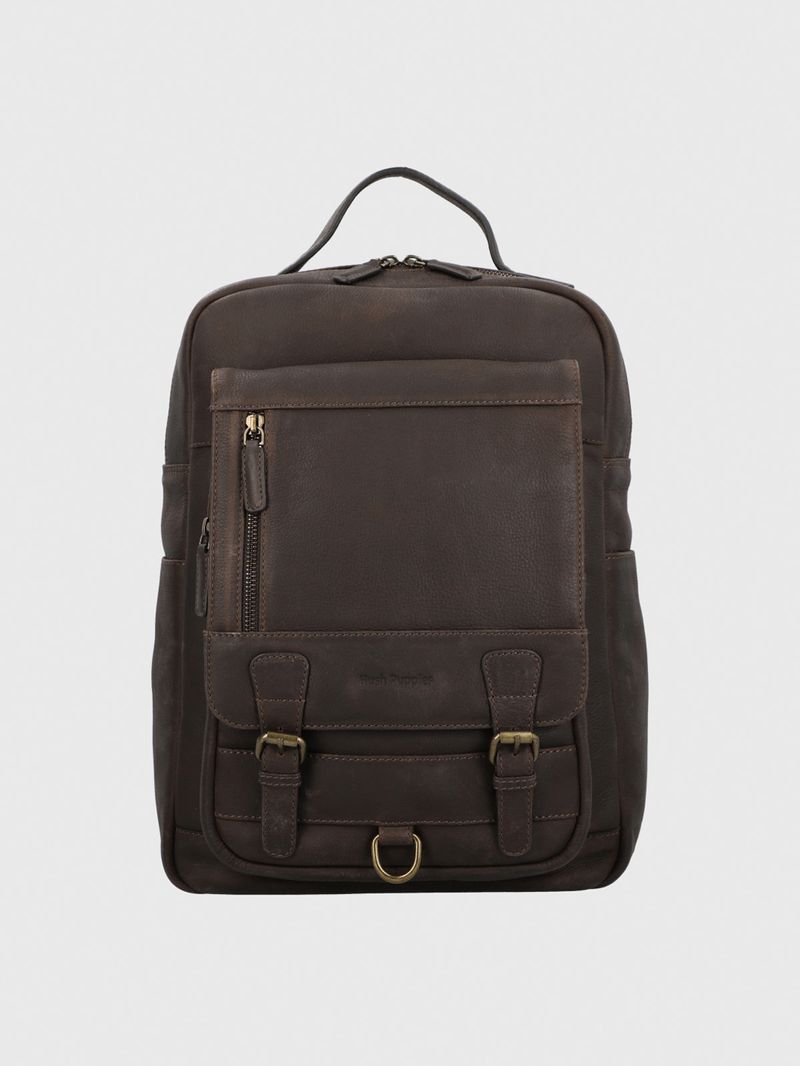 Mochila Cuero Hombre Th Froggatt Back Café Hush Puppies
