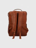 Mochila Cuero Hombre Om Fagan Back Café Hush Puppies