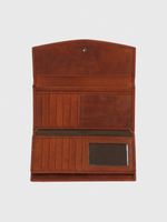 Billetera Cuero Mujer Om Fowler Flap Café Hush Puppies