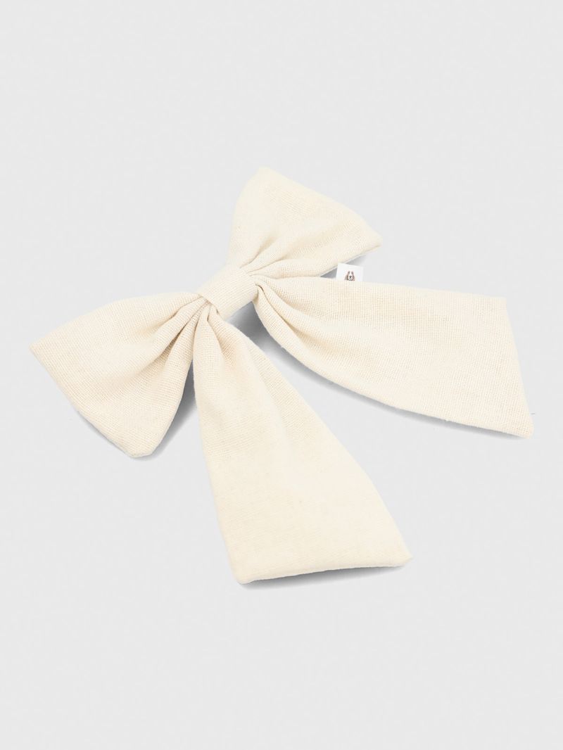 Cinta-Lazo-Algodon-Niña-Hpk-Bow-Hair-Beige-Crudo-Hush-Puppies